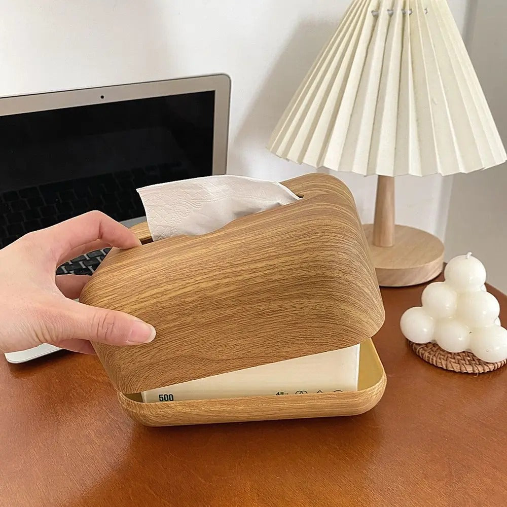 Nordic Wood Grain Tissue Box Holder