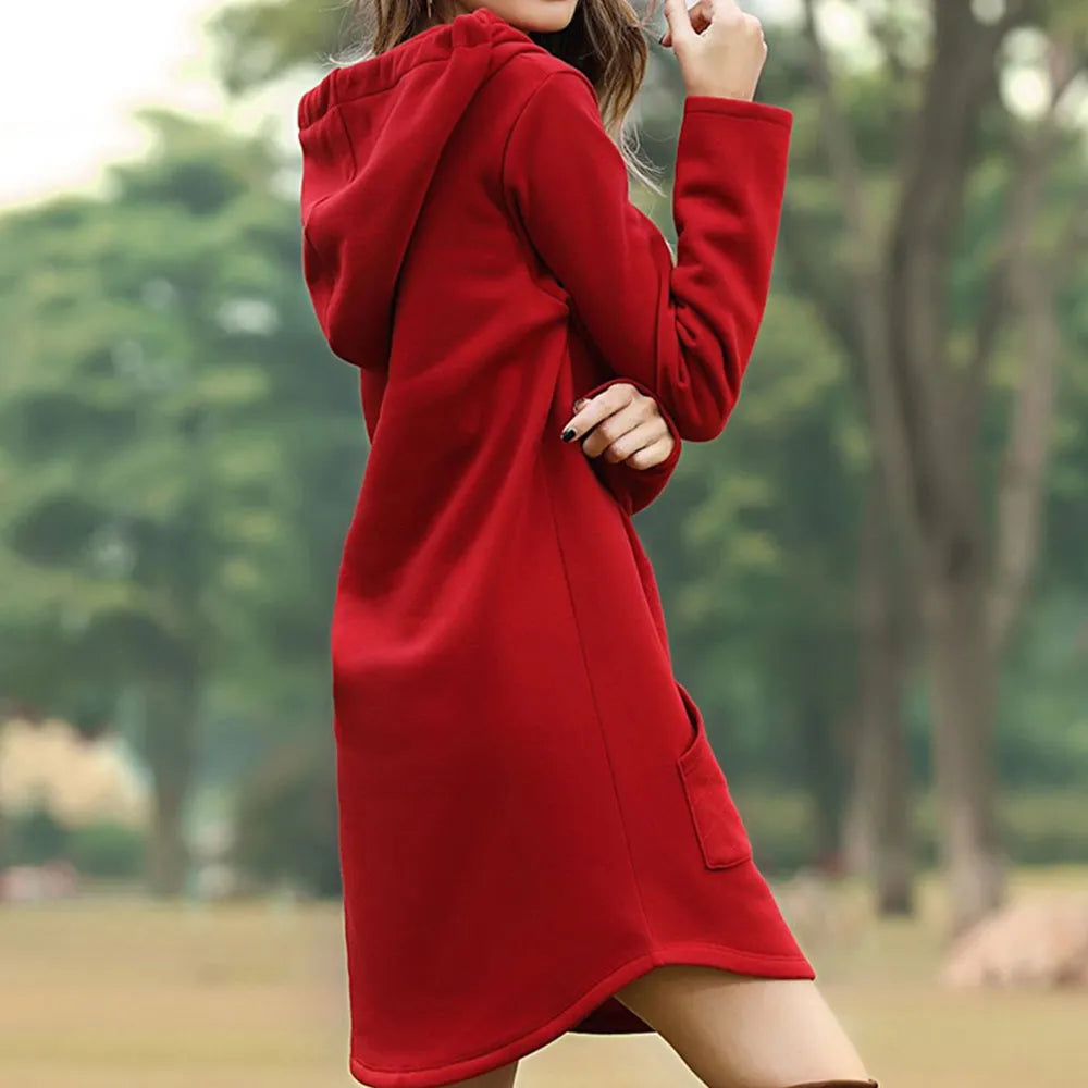 Oversized Cotton Hoodie Dress