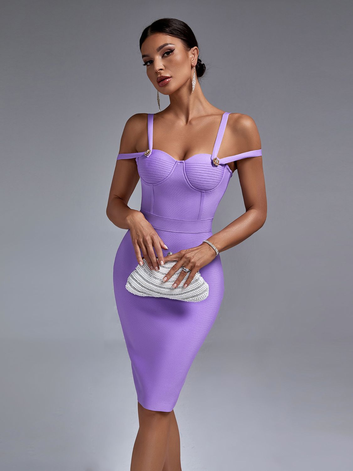 Camille Lilac Bodycon Dress