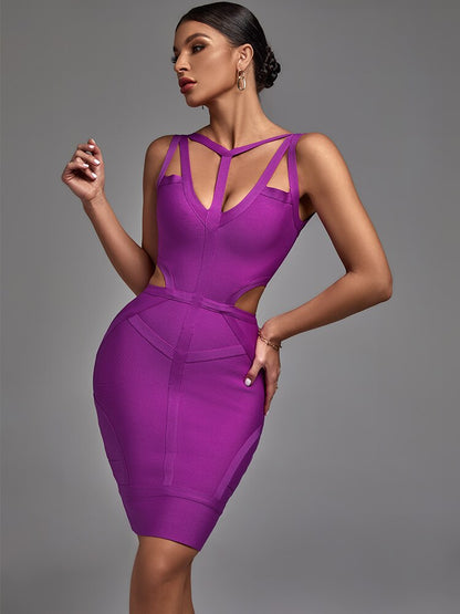 Arabella Violet Bodycon Dress