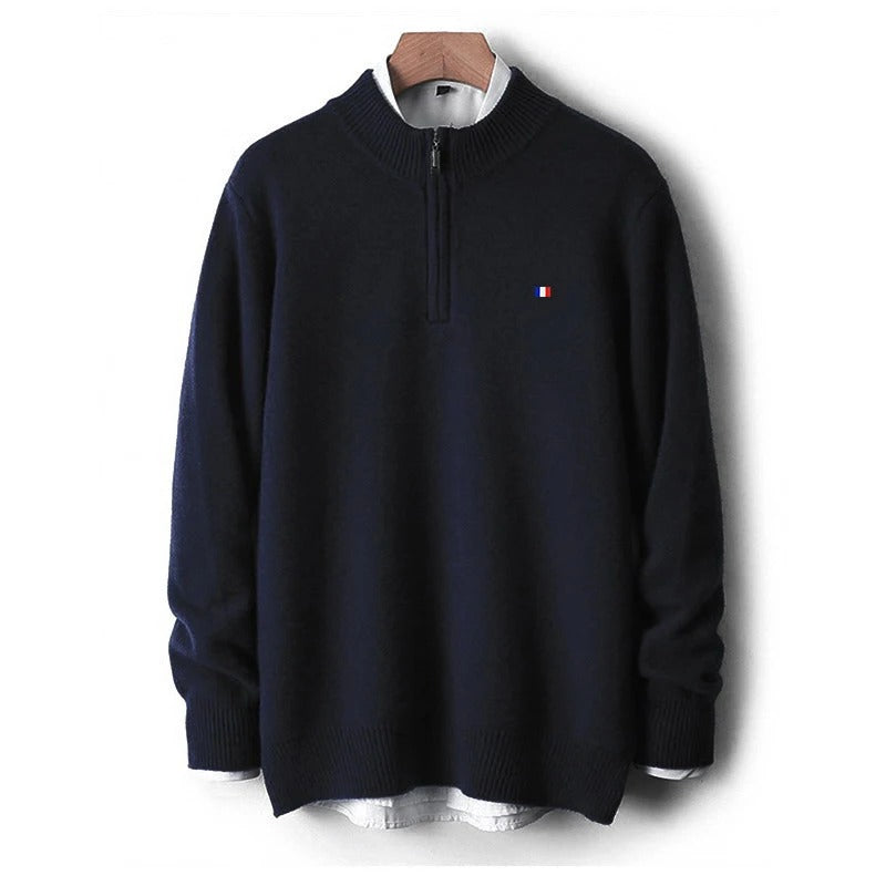 Premium Cashmere Blend Zip Pullover