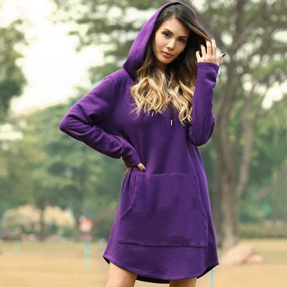 Oversized Cotton Hoodie Dress