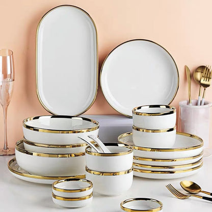 White Porcelain Dinner Set