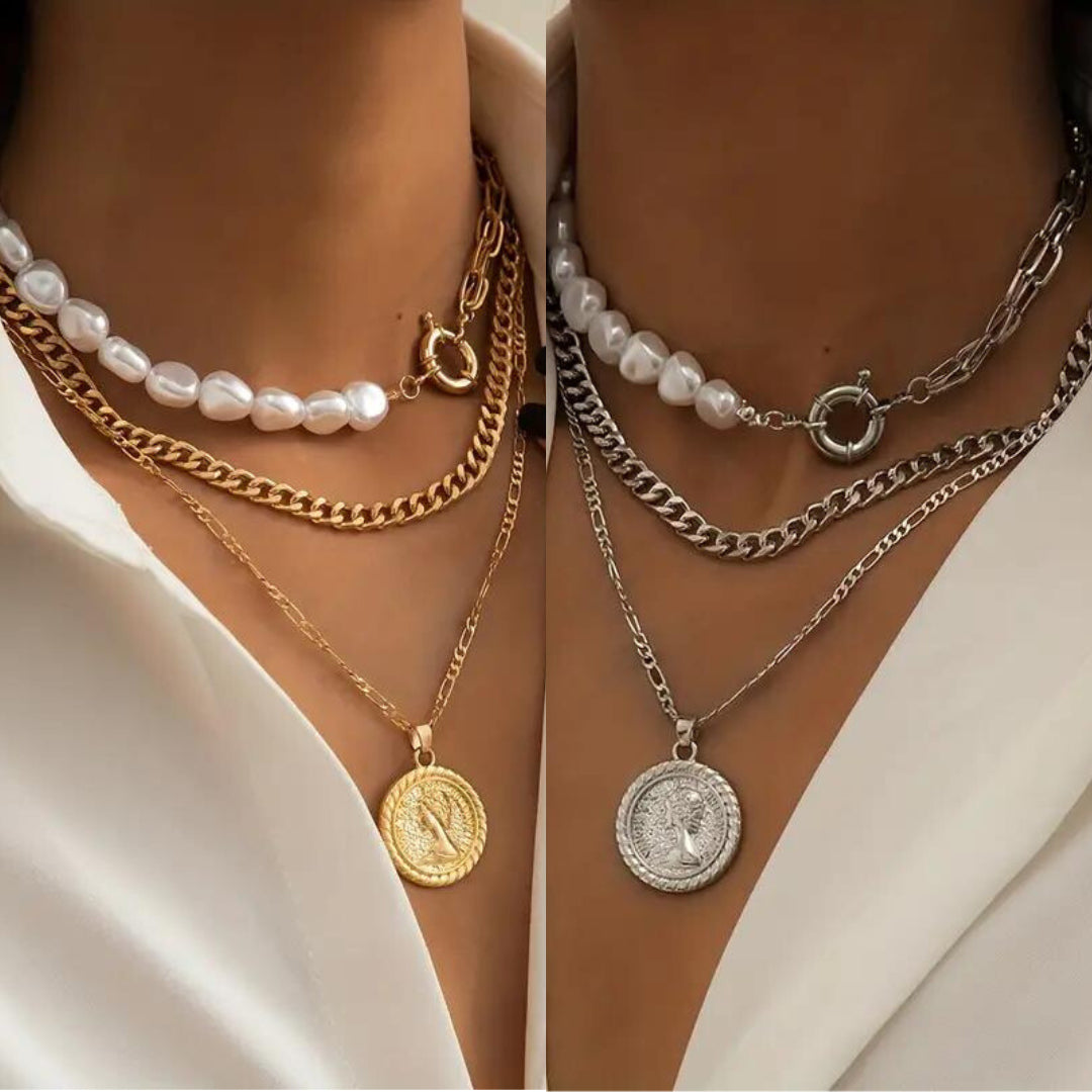 Baroque Pearl Necklace Set