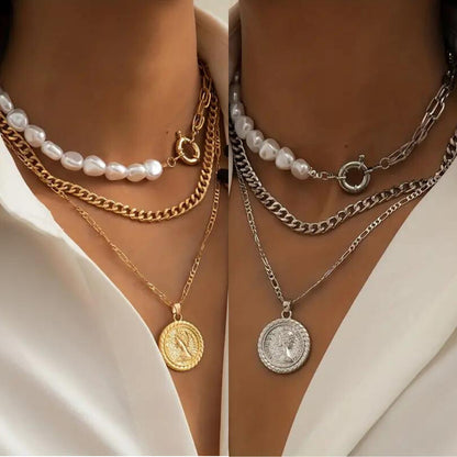 Baroque Pearl Necklace Set